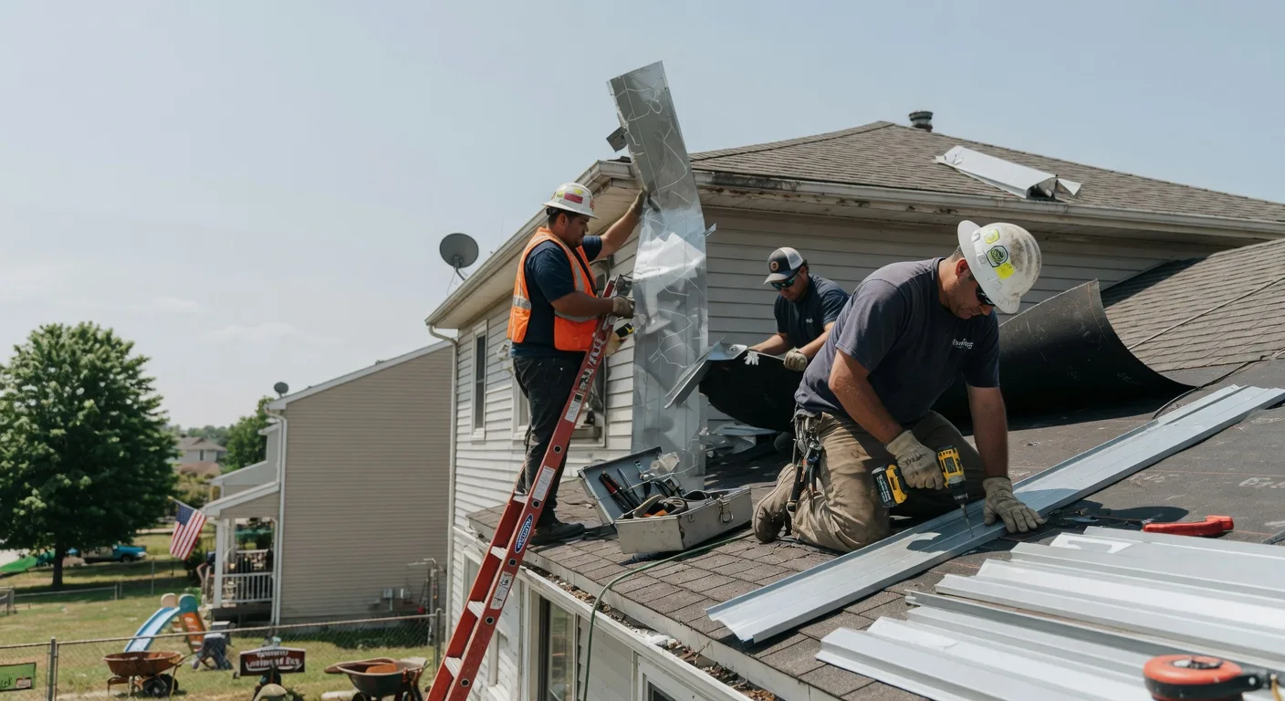 Storm Damage Metal Roof Repair in Washingtonville, OH